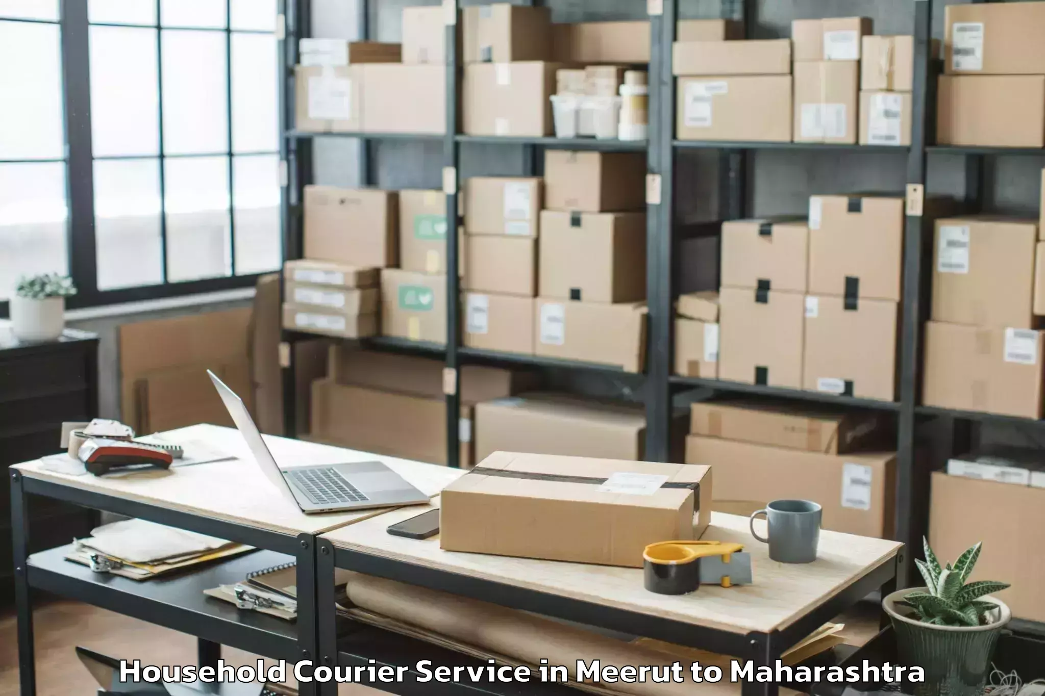 Easy Meerut to Etapalli Household Courier Booking